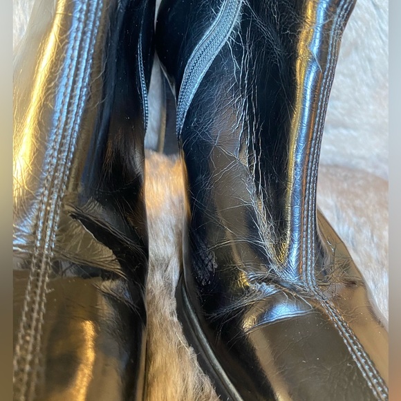 Franco Sarto faux Leather Heeled Ankle Booties Size 6M - Picture 3 of 10